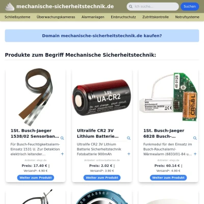 Screenshot mechanische-sicherheitstechnik.de