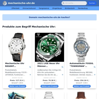 Screenshot mechanische-uhr.de