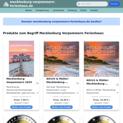 Screenshot mecklenburg-vorpommern-ferienhaus.de