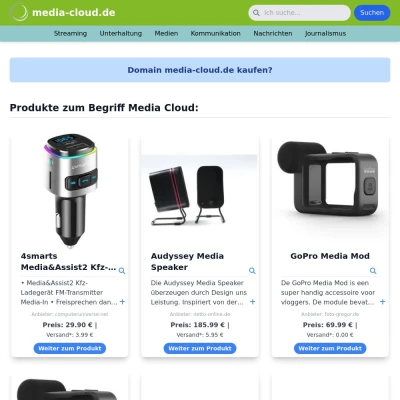 Screenshot media-cloud.de