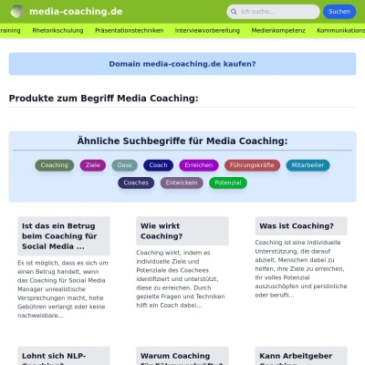 Screenshot media-coaching.de