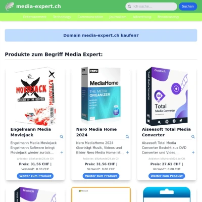 Screenshot media-expert.ch