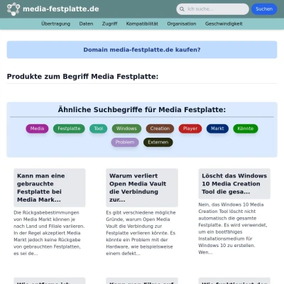 Screenshot media-festplatte.de