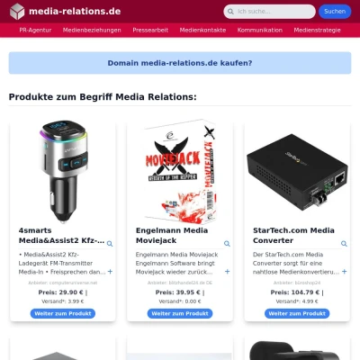 Screenshot media-relations.de