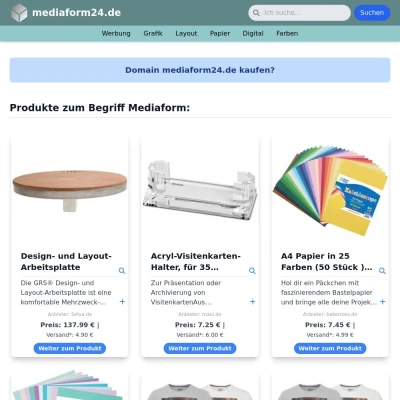 Screenshot mediaform24.de