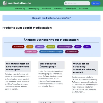 Screenshot mediastation.de