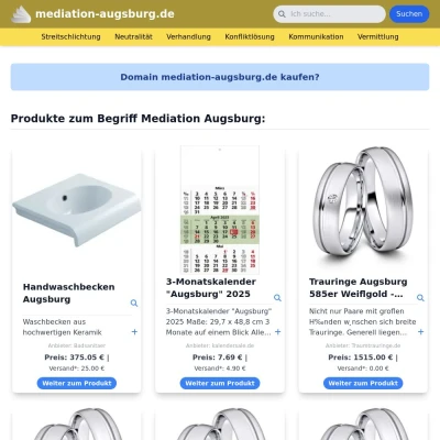 Screenshot mediation-augsburg.de