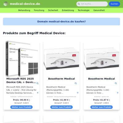 Screenshot medical-device.de