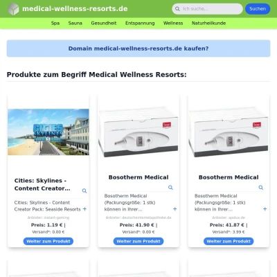 Screenshot medical-wellness-resorts.de