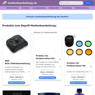 Screenshot medienbearbeitung.de