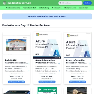 Screenshot medienflackern.de