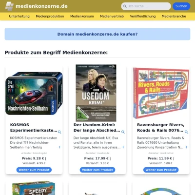 Screenshot medienkonzerne.de