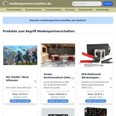 Screenshot medienpartnerschaften.de