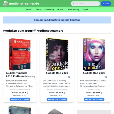 Screenshot medienstreamer.de