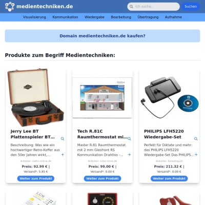 Screenshot medientechniken.de