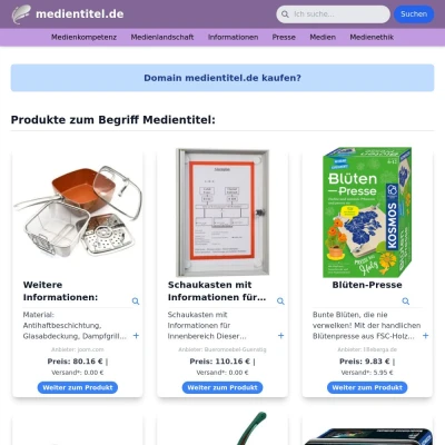 Screenshot medientitel.de