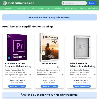 Screenshot medientrainings.de