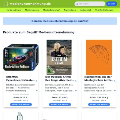 Screenshot medienunternehmung.de