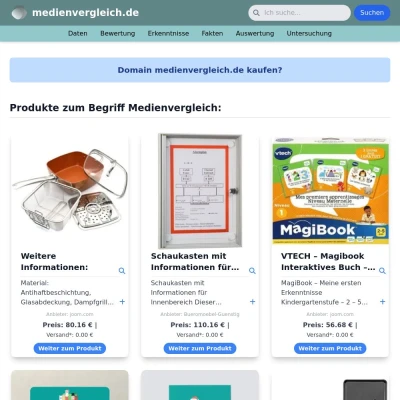 Screenshot medienvergleich.de