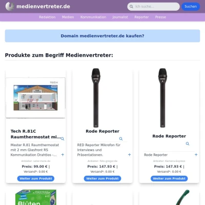 Screenshot medienvertreter.de