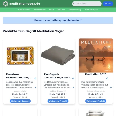 Screenshot meditation-yoga.de