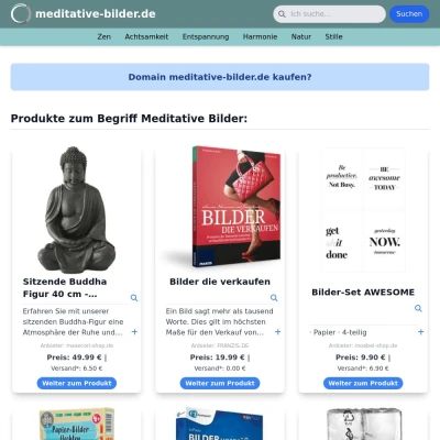 Screenshot meditative-bilder.de
