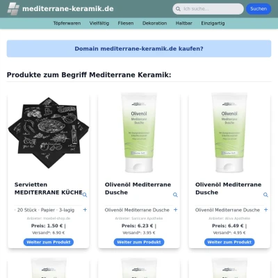 Screenshot mediterrane-keramik.de