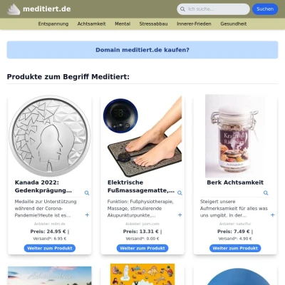 Screenshot meditiert.de