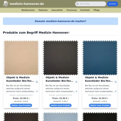 Screenshot medizin-hannover.de