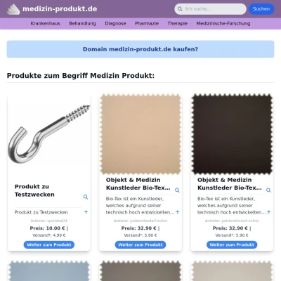 Screenshot medizin-produkt.de