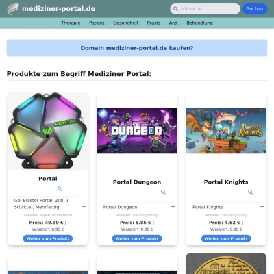 Screenshot mediziner-portal.de