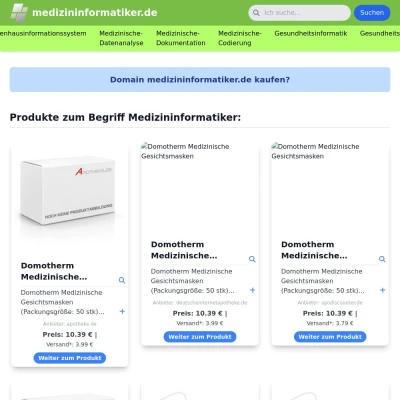 Screenshot medizininformatiker.de