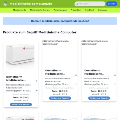 Screenshot medizinische-computer.de