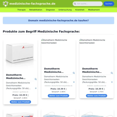 Screenshot medizinische-fachsprache.de