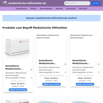 Screenshot medizinische-hilfsmittel.de