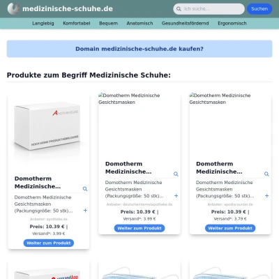 Screenshot medizinische-schuhe.de