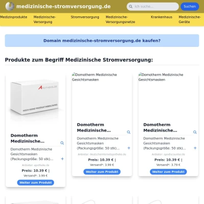 Screenshot medizinische-stromversorgung.de