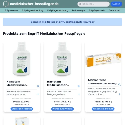 Screenshot medizinischer-fusspfleger.de