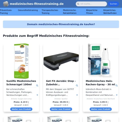 Screenshot medizinisches-fitnesstraining.de