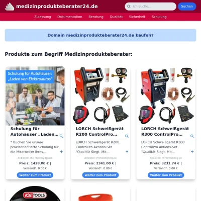 Screenshot medizinprodukteberater24.de