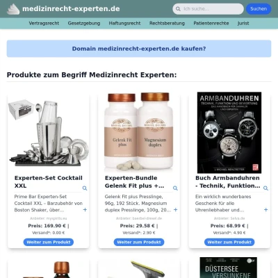 Screenshot medizinrecht-experten.de