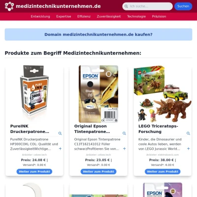 Screenshot medizintechnikunternehmen.de