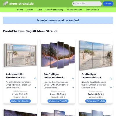 Screenshot meer-strand.de
