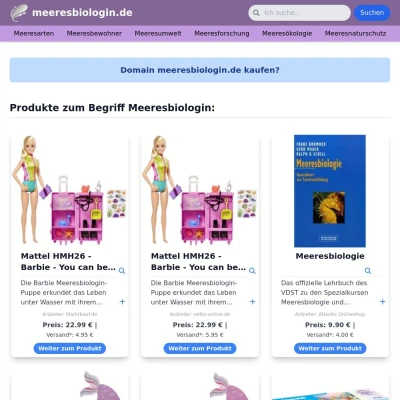 Screenshot meeresbiologin.de