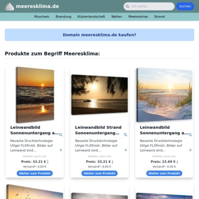 Screenshot meeresklima.de