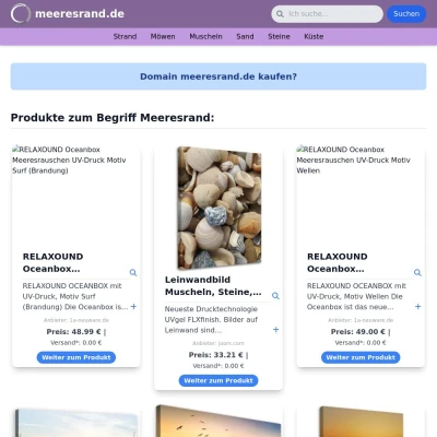 Screenshot meeresrand.de