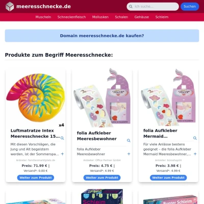 Screenshot meeresschnecke.de