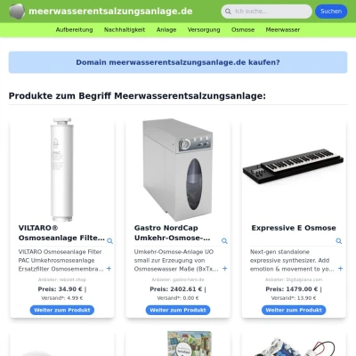 Screenshot meerwasserentsalzungsanlage.de