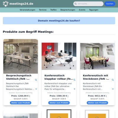 Screenshot meetings24.de
