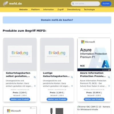 Screenshot mefd.de